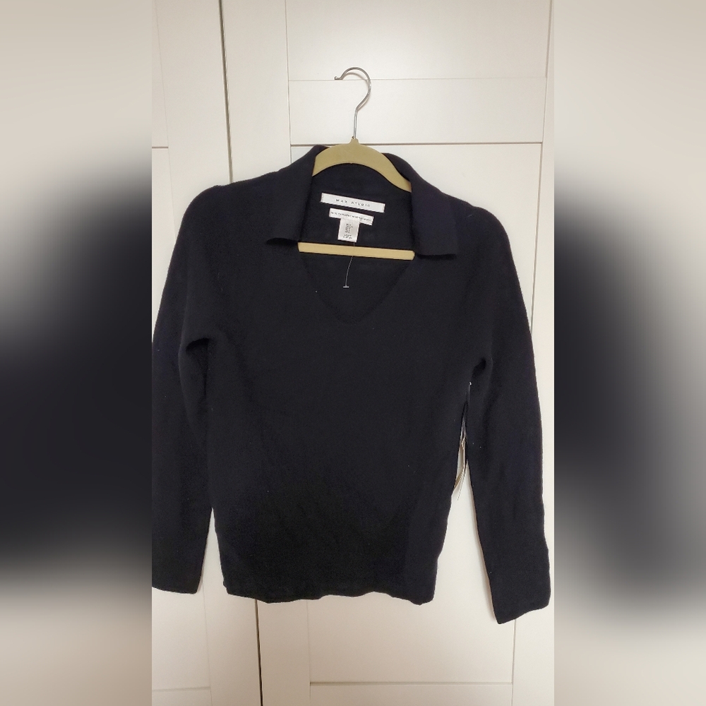 Black wool sweater